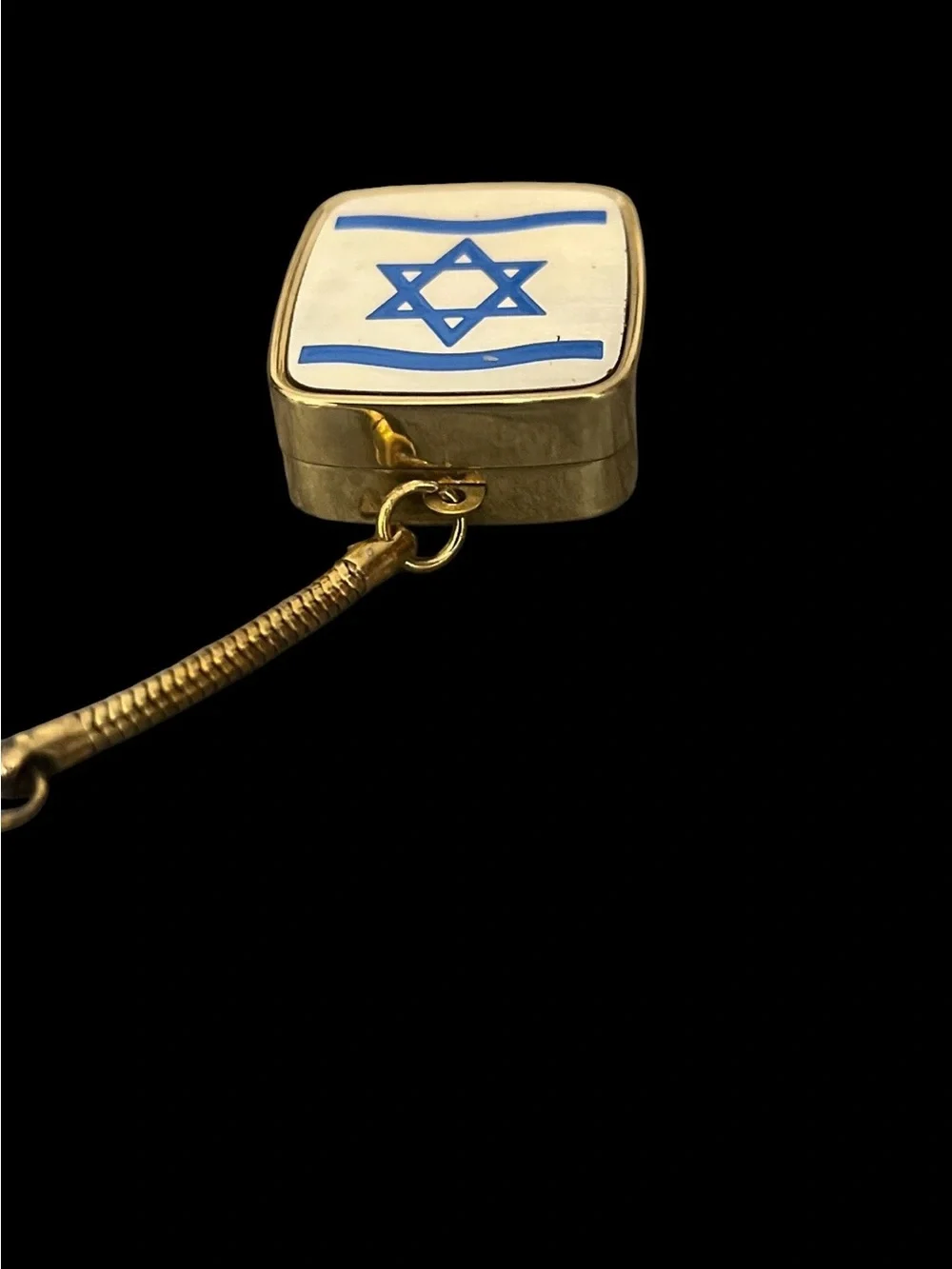 Clover Sankyo Star of David Music Box Keychain Jewish Vintage Israel Collectible